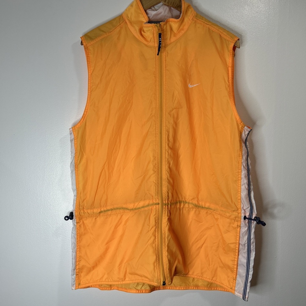 Vintage 90s Nike‎ Windbreaker Vest Yellow Lightweight Running Women's XL (16-18)